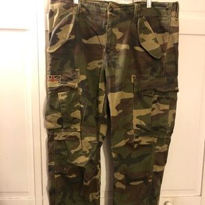 Ralph Laurean camouflage denim supply cargo pants